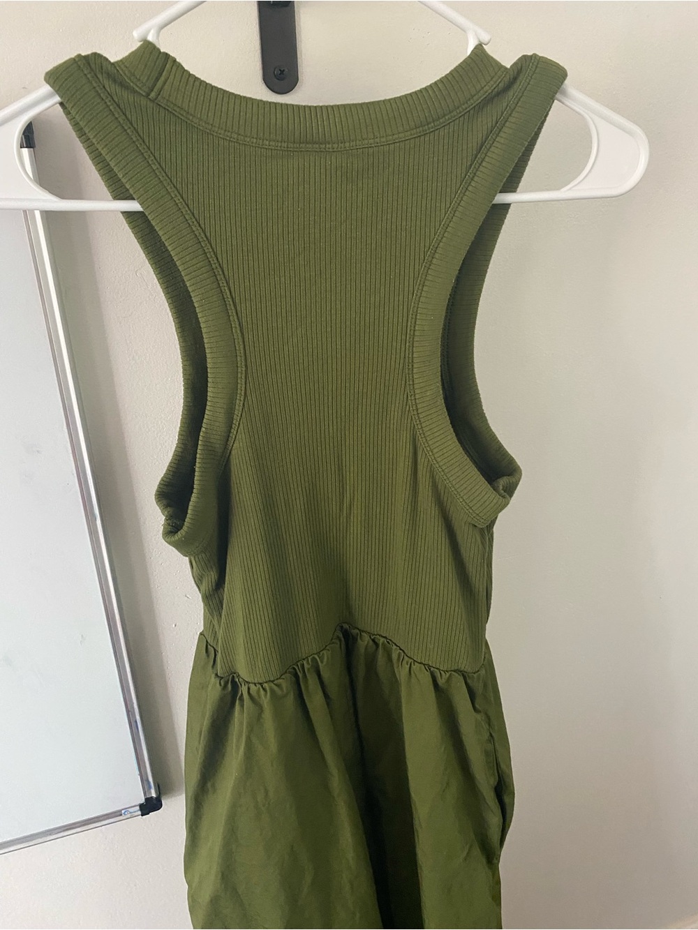 Old Navy Olive Green Pocketed Ribbed Tank Midi Dress - Picture 5 of 5